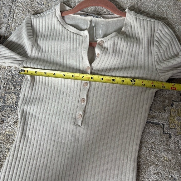 ZARA Ribbed Lounge Playsuit - Picture 8 of 11